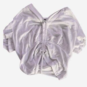 Share INC Women's Medium Blouse Short Sleeve Cinch Top Shirt